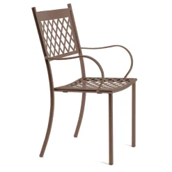Sedia Impilabile da Esterno in Acciaio Zincato Made in Italy 4 Pezzi - Celia