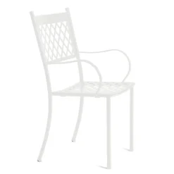 Sedia Impilabile da Esterno in Acciaio Zincato Made in Italy 4 Pezzi - Celia