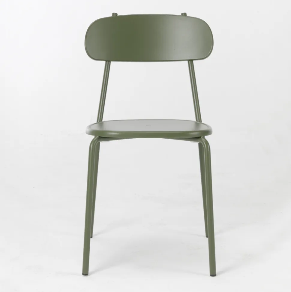 Sedia Impilabile da Esterno in Metallo Colorato Made in Italy 4 Pezzi - Pixie