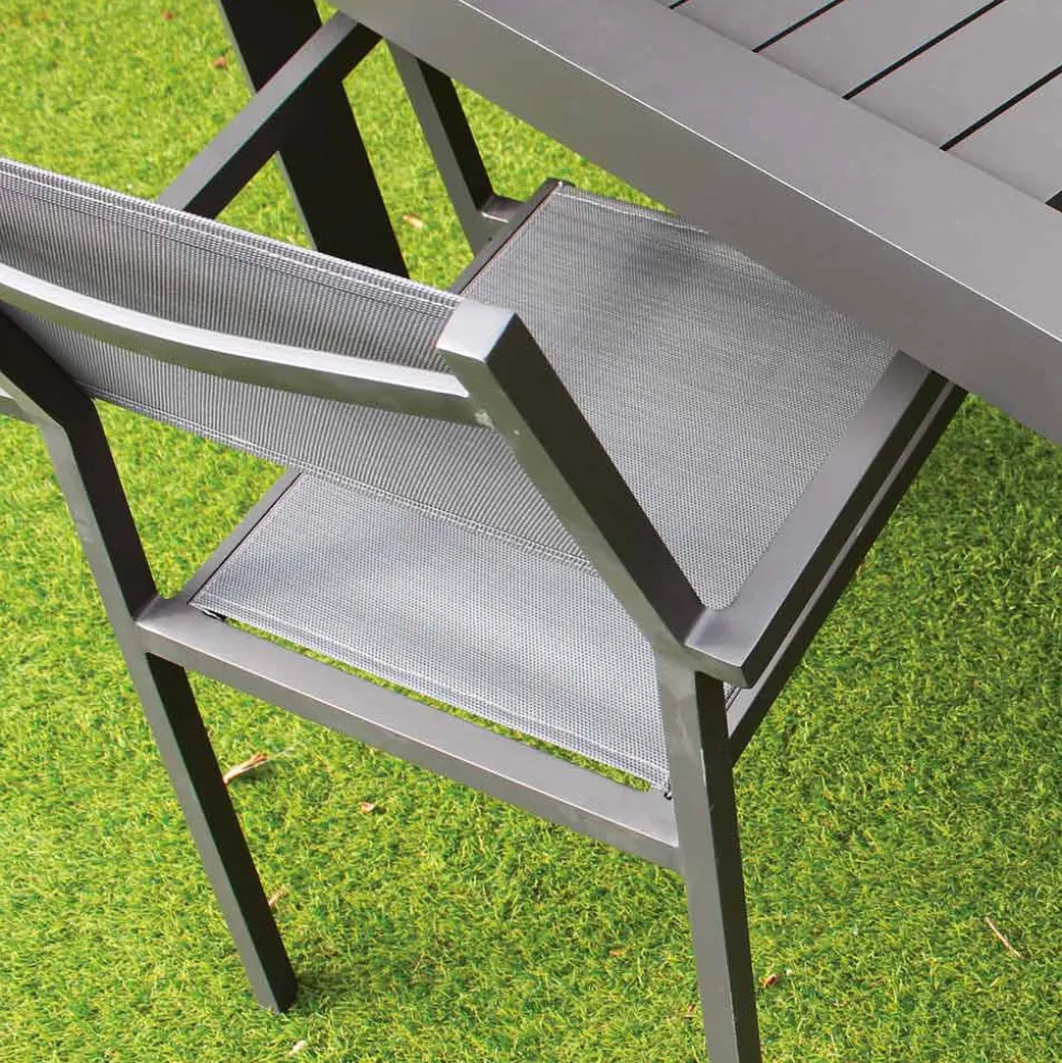 Sedia Impilabile da Giardino in Alluminio e Textilene - Ninfea