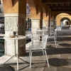 Sedia Impilabile in Metallo da Esterno Made in Italy, 4 Pezzi - Verna