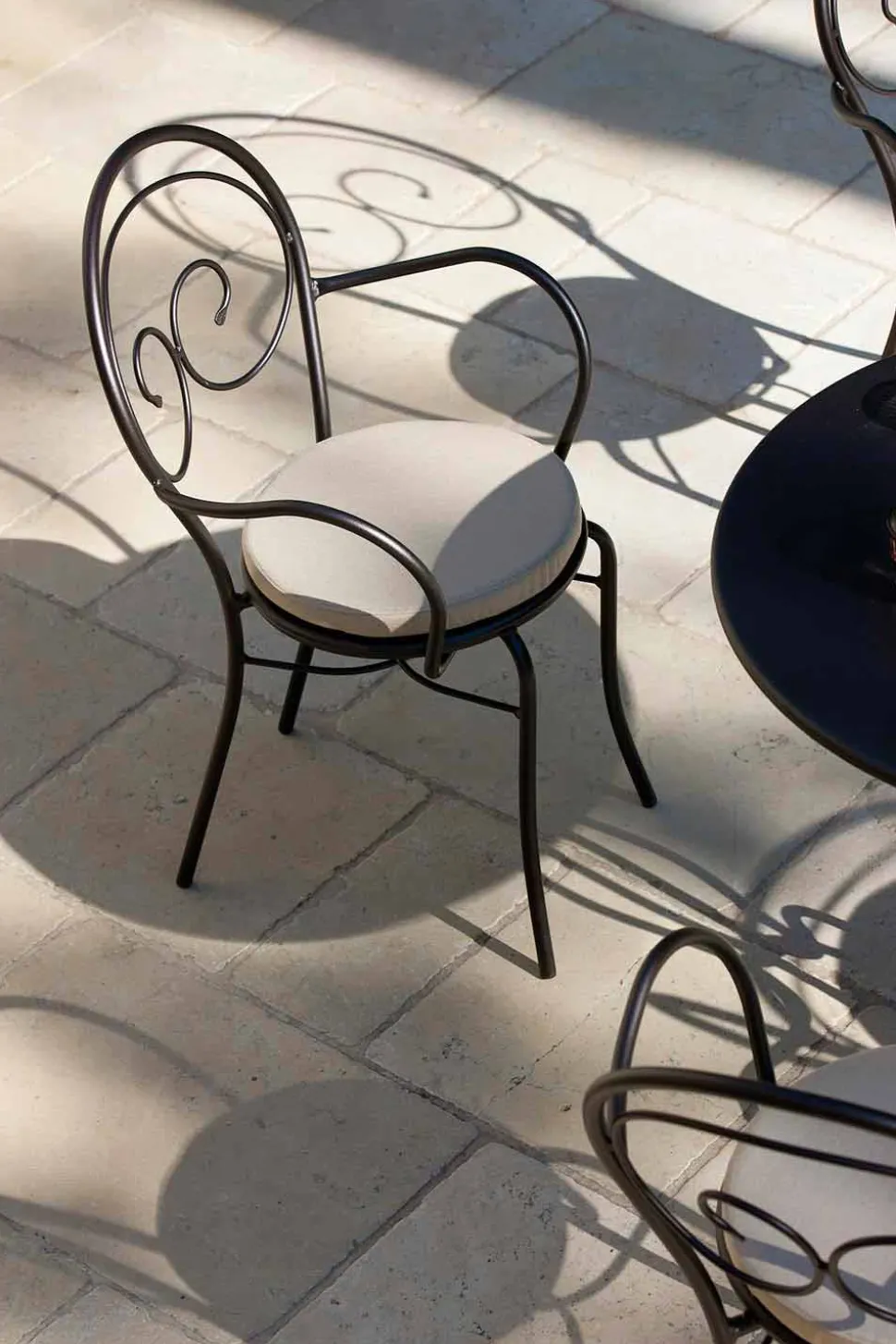 Sedia Impilabile per Esterno in Metallo Made in Italy, 2 Pezzi - Balia