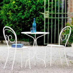 Sedia Impilabile per Esterno in Metallo Made in Italy, 2 Pezzi - Balia