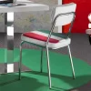 Sedia in ecopelle con bandiera italiana di design Banda