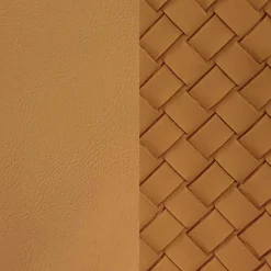 Sedia in Ecopelle con Schienale Decorato e Base in Metallo Nero, 2 Pezzi - Nima