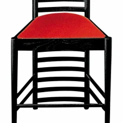 Sedia in Frassino Verniciato Nero con Seduta in Cotone Made in Italy - Merapio