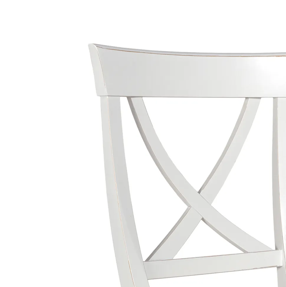 Sedia in Legno Bianco Spigolato e Tessuto Juma Beige Made in Italy - Diamante