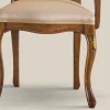 Sedia in Legno Classica Tessuto Imbottito di Lusso Made in Italy - Majesty