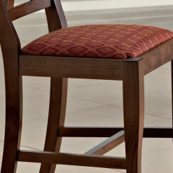 Sedia in Legno e Tessuto Design Classico Schienale Incrociato - Debussy