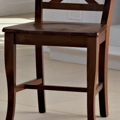 Sedia in Legno Massello Design Classico Schienale Incrociato - Debussy
