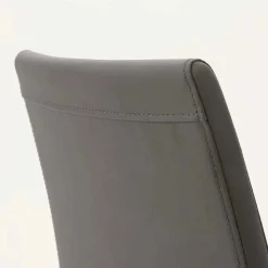 Sedia in metallo rivestita in ecopelle Caserta, design moderno