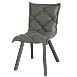 Sedia in Metallo Verniciato e Seduta in Morbido Soft Vintage Made in Italy - Thani