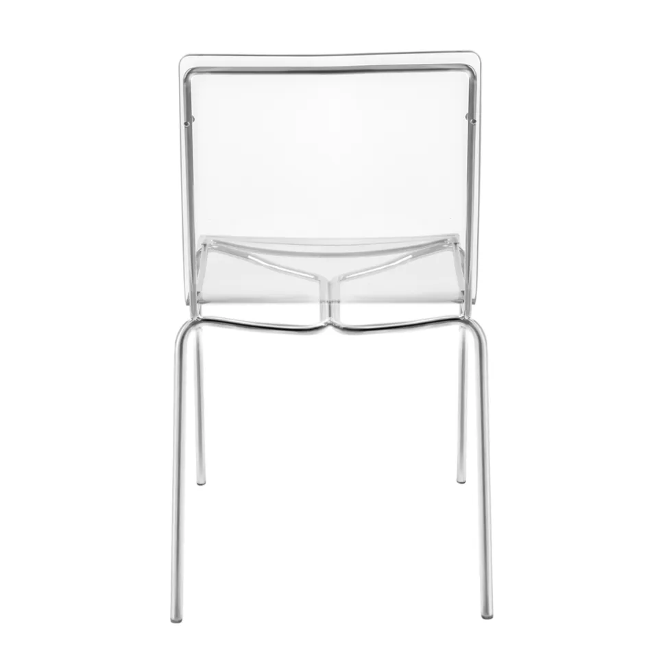 Sedia in Plexiglass Trasparente e Ferro Made in Italy 2 Pezzi - Charlotte