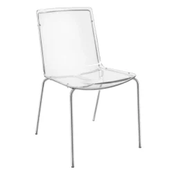 Sedia in Plexiglass Trasparente e Ferro Made in Italy 2 Pezzi - Charlotte
