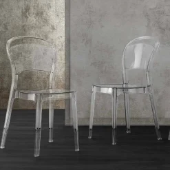 Sedia in Policarbonato Trasparente, Design Moderno - Yanis