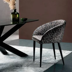 Sedia in Tessuto con Struttura in Acciaio Made in Italy 4 Pezzi - Tagata