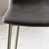 Sedia in Tessuto Fibrato Effetto Pelle e Gambe in Metallo Made in Italy - Amane
