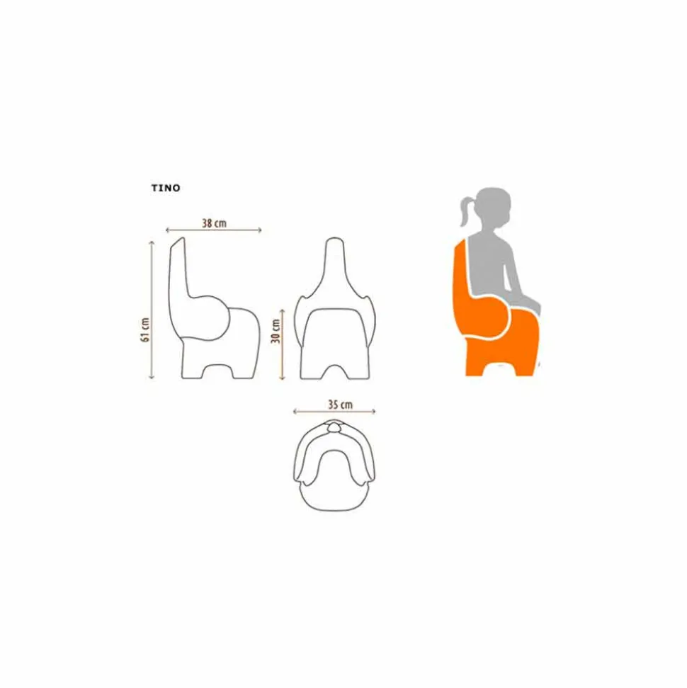 Sedia Luminosa da Bambino, Led RGBW Ricaricabile, 2 Pezzi - Tino by Myyour