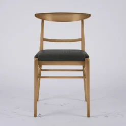 Sedia Moderna da Soggiorno in Tessuto e Legno Massello Made in Italy - Wilma