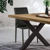 Sedia Moderna da Zona Living in Ecopelle e Metallo Made in Italy - Michaela