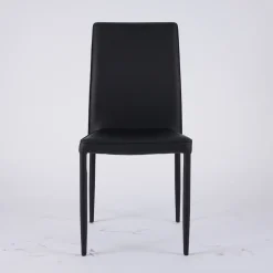 Sedia Moderna da Zona Living in Ecopelle e Metallo Made in Italy - Michaela