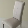 Sedia moderna in ecopelle grigio ghiaccio Linear