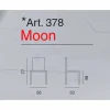 Sedia moderna in ecopelle Moon