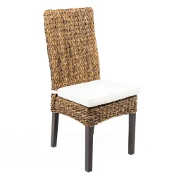 Sedia Outdoor in Intreccio di Banano con Cuscino Seduta – Safari