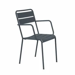 Sedia per Esterno Impilabile Verniciata a Polvere Made in Italy, 4 Pezzi - Amina