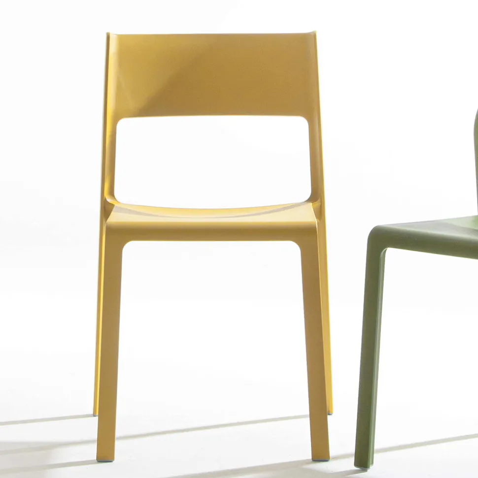 Sedia per Sala da Pranzo Impilabile in Polipropilene Colorato, 4 Pezzi - Abelia