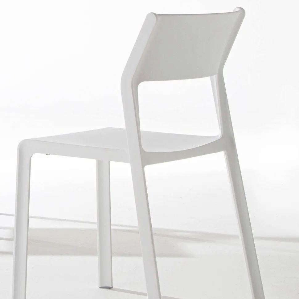 Sedia per Sala da Pranzo Impilabile in Polipropilene Colorato, 4 Pezzi - Abelia