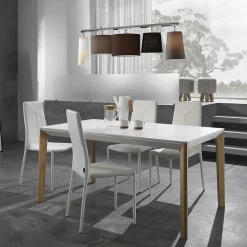 Sedia per Sala da Pranzo Impilabile in Pelle Sintetica 4 Pezzi - Siberia