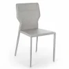 Sedia per Sala da Pranzo in Metallo Rivestita in Similcuoio, 4 Pezzi - Titty