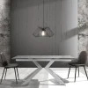Sedia per Sala da Pranzo in Microfibra e Metallo Nero Opaco 4 Pezzi - Jake
