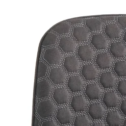 Sedia per Sala da Pranzo in Microfibra e Metallo Nero Opaco 4 Pezzi - Jake