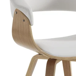 Sedia per Sala da Pranzo in Pelle Sintetica e Legno Multistrato - Nubea