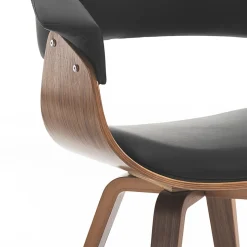 Sedia per Sala da Pranzo in Pelle Sintetica e Legno Multistrato - Nubea