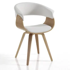 Sedia per Sala da Pranzo in Pelle Sintetica e Legno Multistrato - Nubea