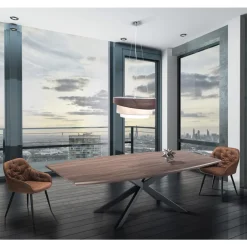 Sedia per Sala da Pranzo in Pelle Effetto Invecchiato 2 Pezzi - Garbina