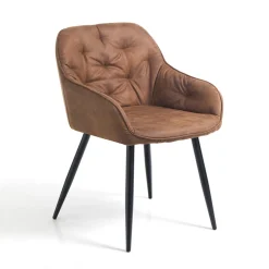 Sedia per Sala da Pranzo in Pelle Effetto Invecchiato 2 Pezzi - Garbina