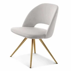 Sedia per Sala da Pranzo in Tessuto con Gambe Oro Made in Italy - Marchesi