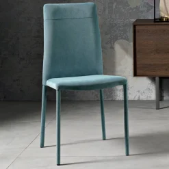 Sedia per sala da pranzo moderna in tessuto fatta in Italia, Porzia