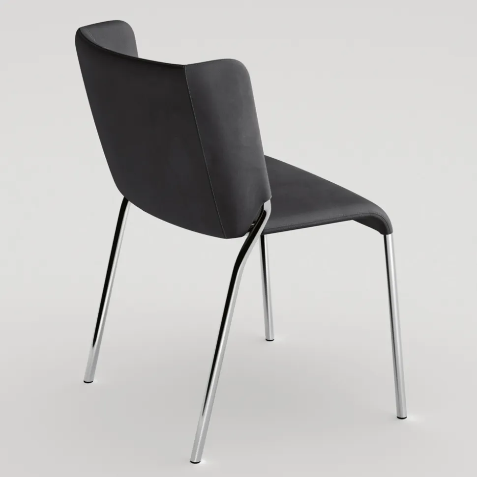 Sedia per Sala da Pranzo Rivestita in Ecopelle Made in Italy - Giulia