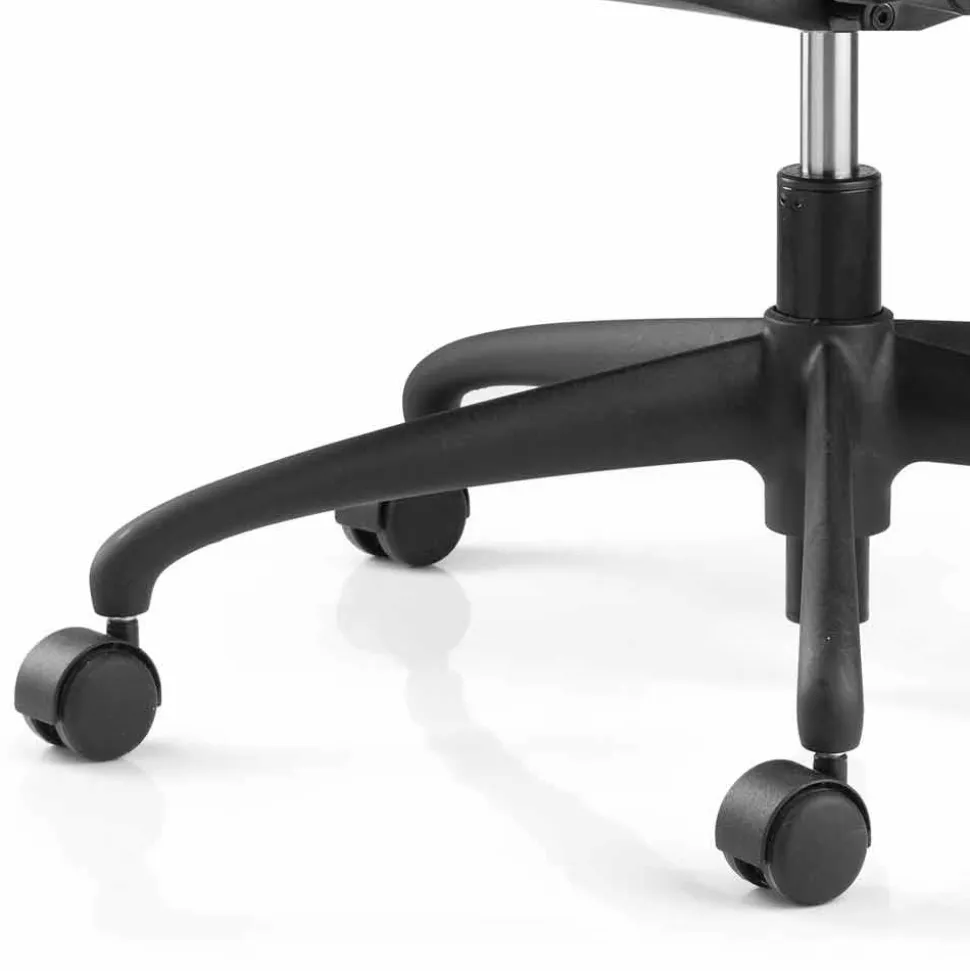 Sedia per Ufficio Design Ergonomico Girevole con Braccioli e Ruote - Meliva