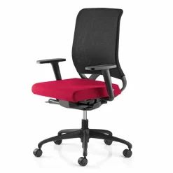 Sedia per Ufficio Design Ergonomico Girevole con Braccioli e Ruote - Meliva
