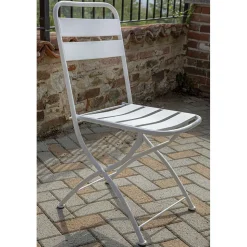 Sedia Pieghevole da Giardino Realizzata Interamente in Metallo - Nastro