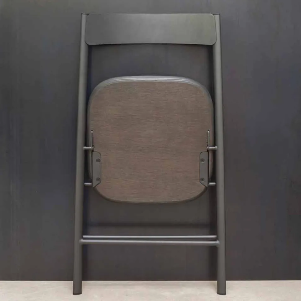 Sedia Pieghevole in Metallo e Legno Rovere 2 Pezzi Made in Italy - Roberta