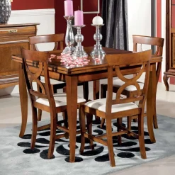 Sedia Sala da Pranzo in Legno e Tessuto Stile Classico Made in Italy - Helisa