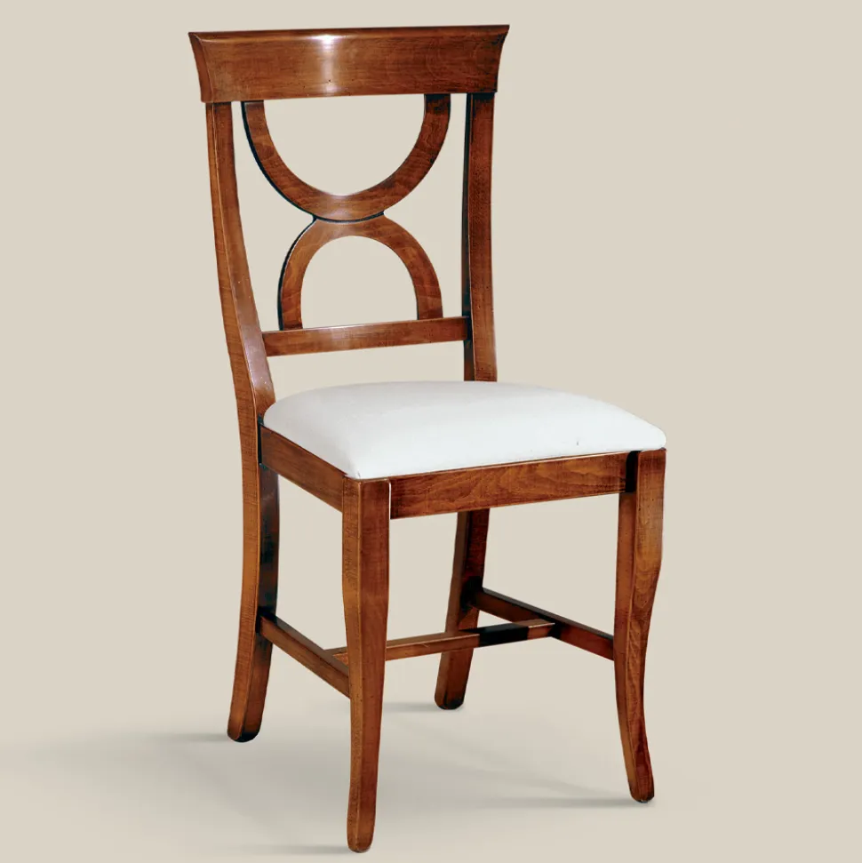 Sedia Sala da Pranzo in Legno e Tessuto Stile Classico Made in Italy - Helisa