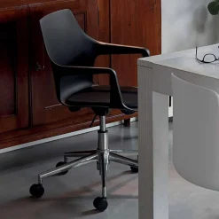 Sedia Ufficio in Alluminio e Polipropilene Made in Italy, 2 Pezzi - Charis